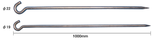 ハッカーピン（亜鉛メッキ）22&phi;・19&phi;
